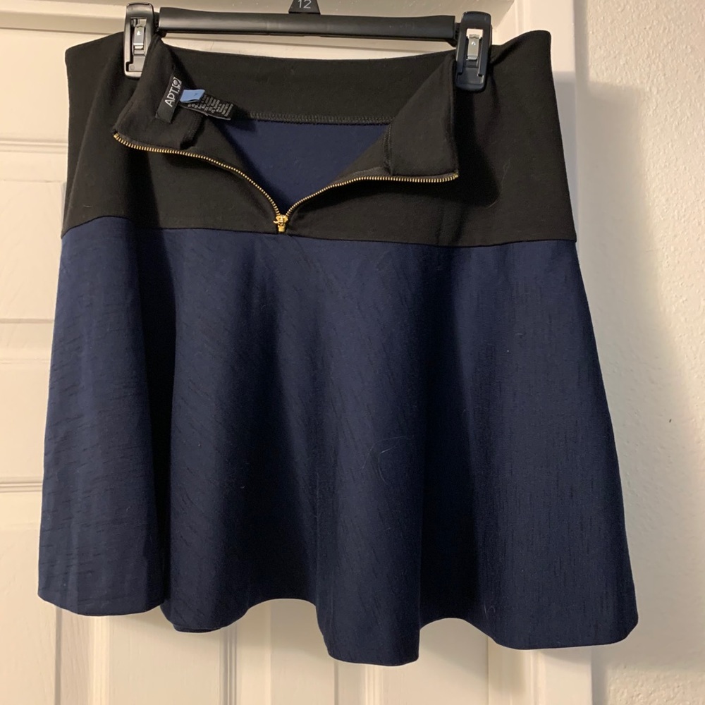 Blue/ black A line above knee skirt